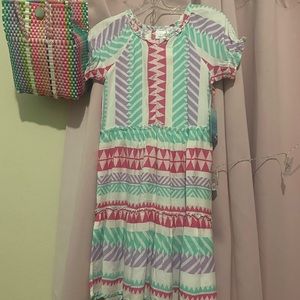 NWT Girls Coverup Dress Multi color sz 12